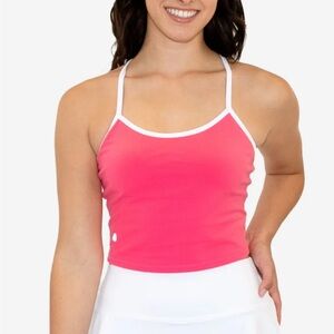 Senitas XS Pink Halter Crop Top. EUC